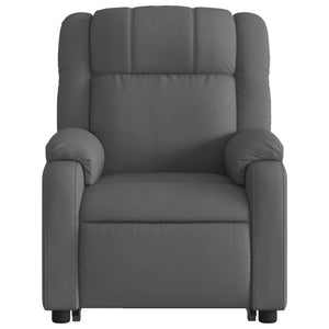 vidaXL Stand up Massage Recliner Chair Dark Gray Fabric-6