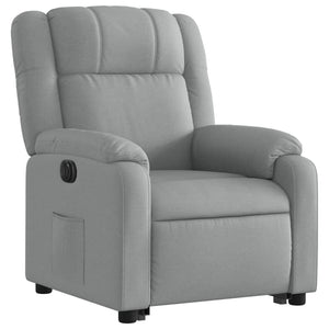 vidaXL Electric Stand up Recliner Chair Light Gray Fabric-1