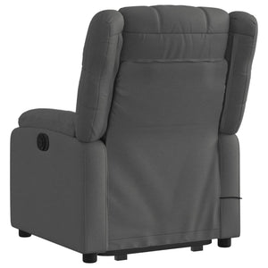 vidaXL Electric Stand up Massage Recliner Chair Dark Gray Fabric-2