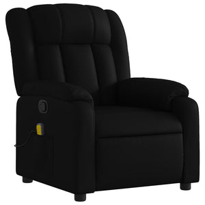 vidaXL Massage Recliner Chair Black Faux Leather-1