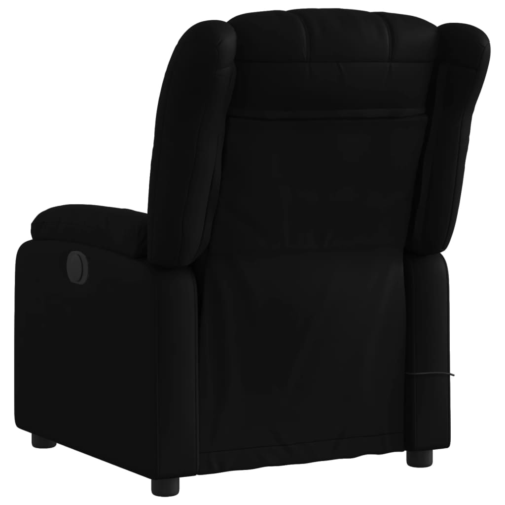 vidaXL Electric Massage Recliner Chair Black Faux Leather-2