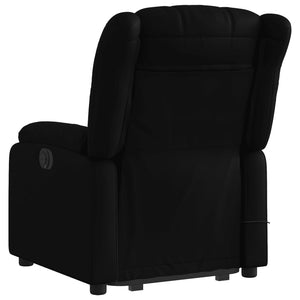 vidaXL Stand up Massage Recliner Chair Black Faux Leather-2