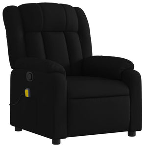 vidaXL Massage Recliner Chair Black Fabric-1