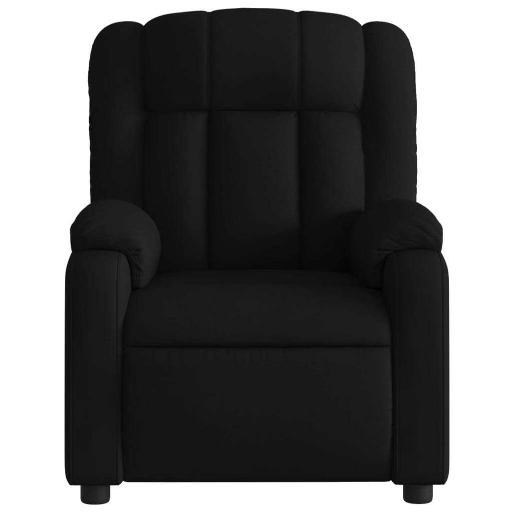 vidaXL Massage Recliner Chair Black Fabric-5