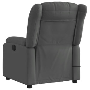 vidaXL Electric Massage Recliner Chair Dark Gray Fabric-2