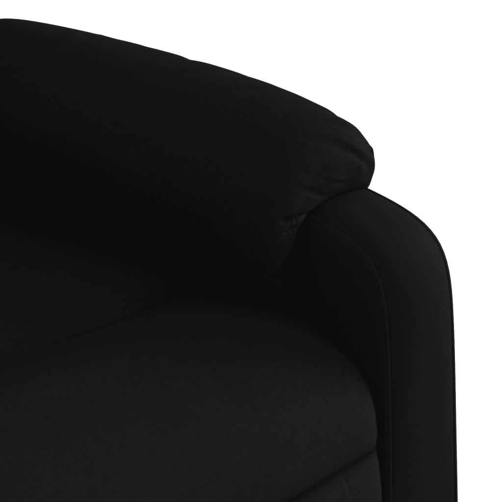 vidaXL Electric Massage Recliner Chair Black Fabric-7