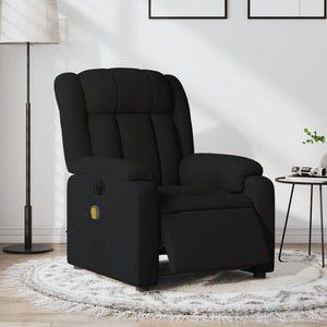 vidaXL Electric Massage Recliner Chair Black Fabric-0