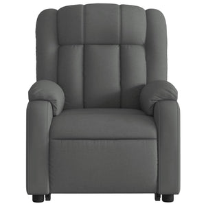 vidaXL Stand up Massage Recliner Chair Dark Gray Fabric-6