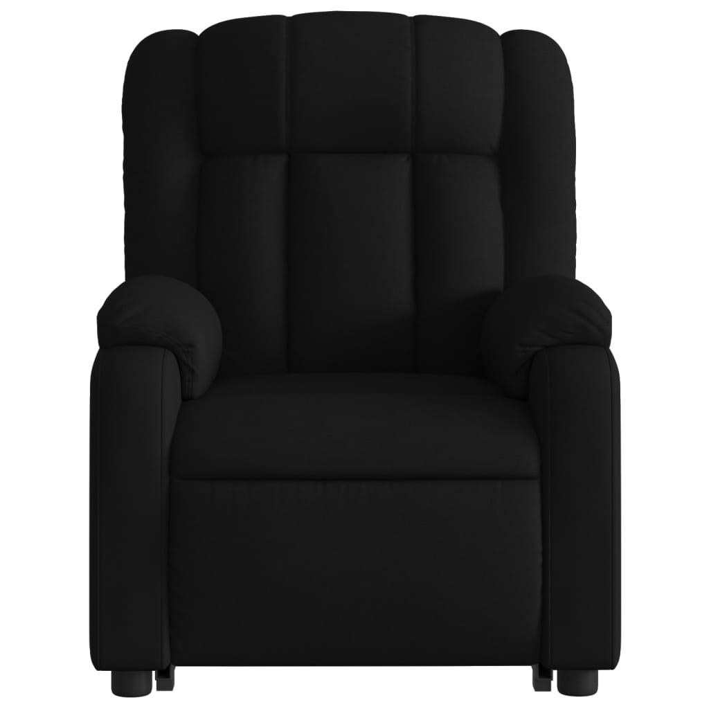 vidaXL Stand up Massage Recliner Chair Black Fabric-6