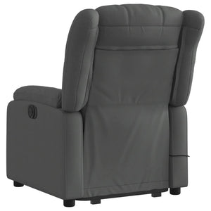 vidaXL Electric Stand up Massage Recliner Chair Dark Gray Fabric-2