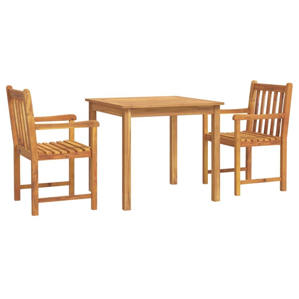 vidaXL Patio Dining Set Outdoor Furniture Table and Chair Solid Wood Acacia-1