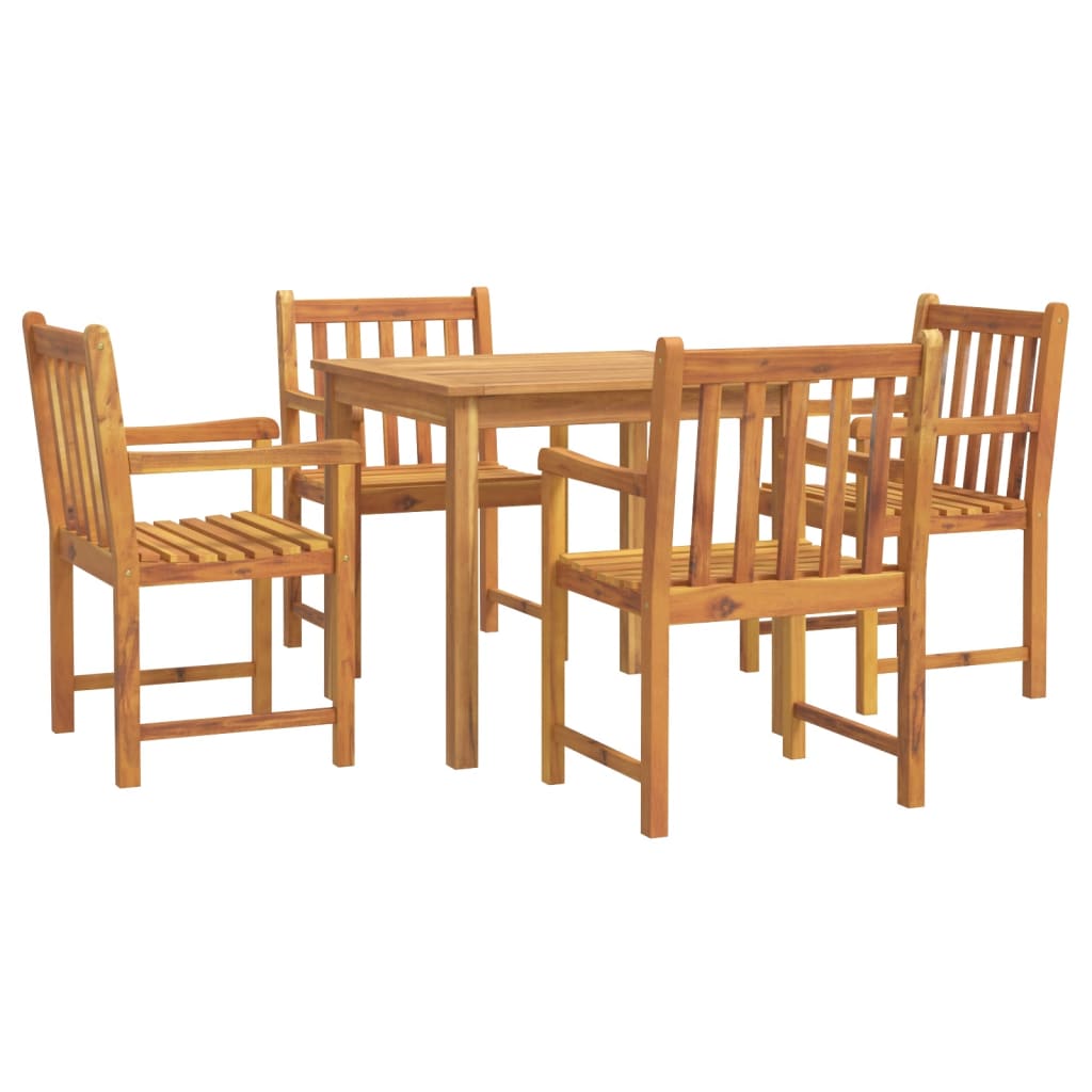 vidaXL Patio Dining Set Outdoor Furniture Table and Chair Solid Wood Acacia-4