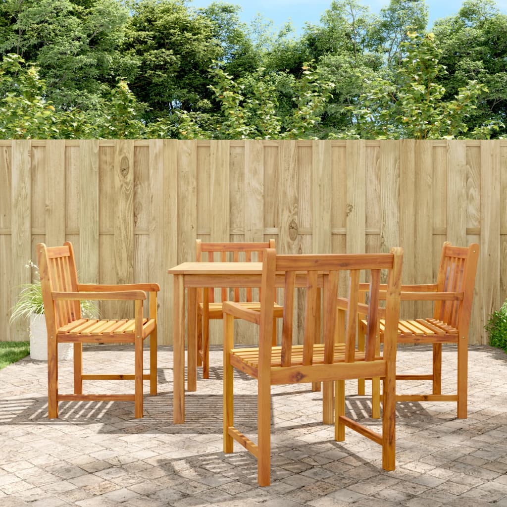 vidaXL Patio Dining Set Outdoor Furniture Table and Chair Solid Wood Acacia-7