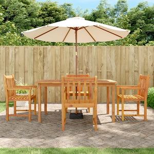 vidaXL Patio Dining Set Outdoor Furniture Table and Chair Solid Wood Acacia-0