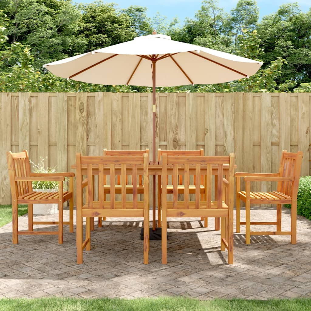 vidaXL Patio Dining Set Outdoor Furniture Table and Chair Solid Wood Acacia-54