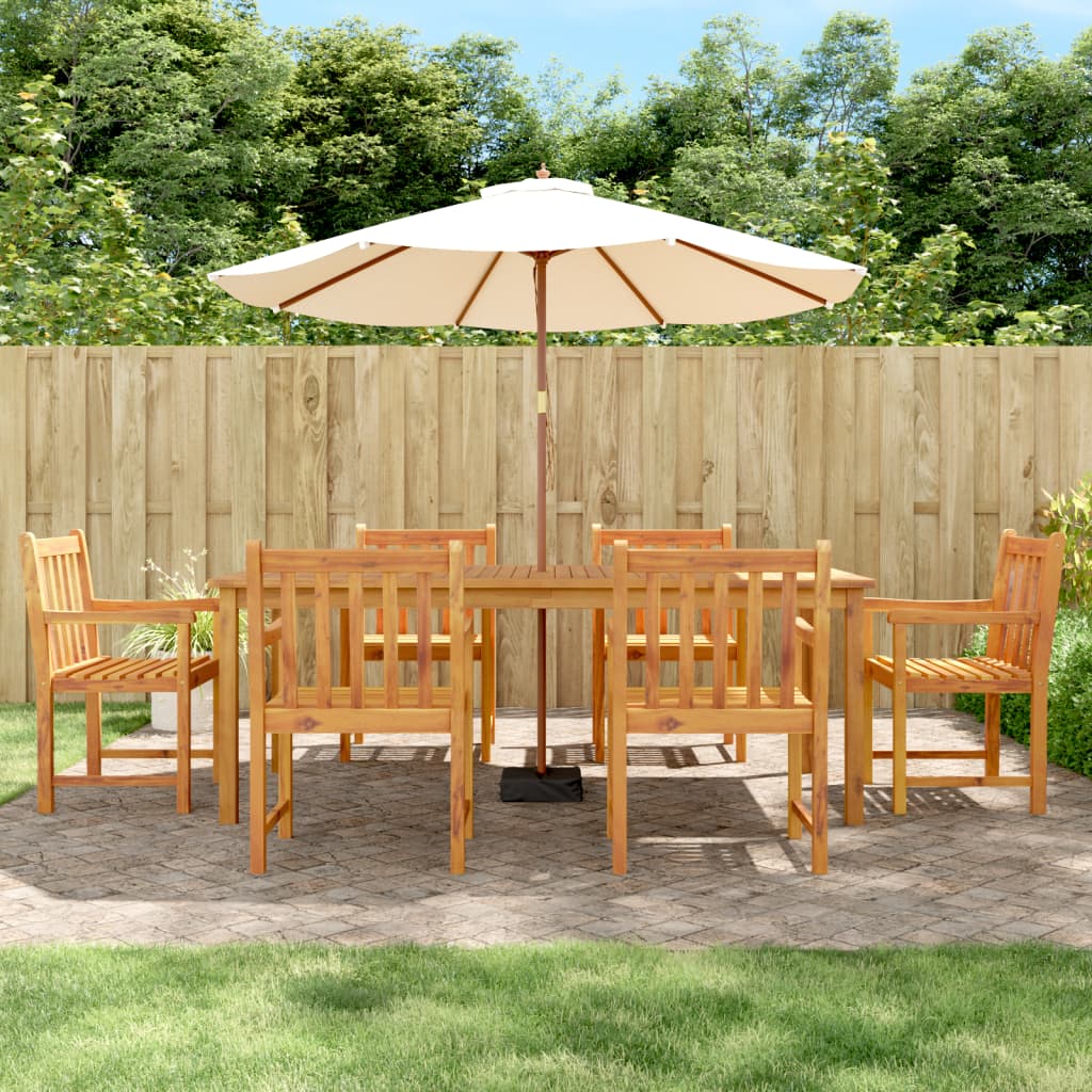 vidaXL Patio Dining Set Outdoor Furniture Table and Chair Solid Wood Acacia-8