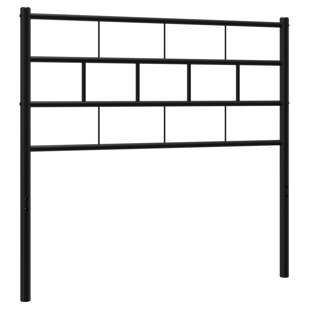 vidaXL Metal Headboard Black 39.4"-5