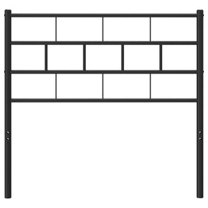 vidaXL Metal Headboard Black 39.4"-1