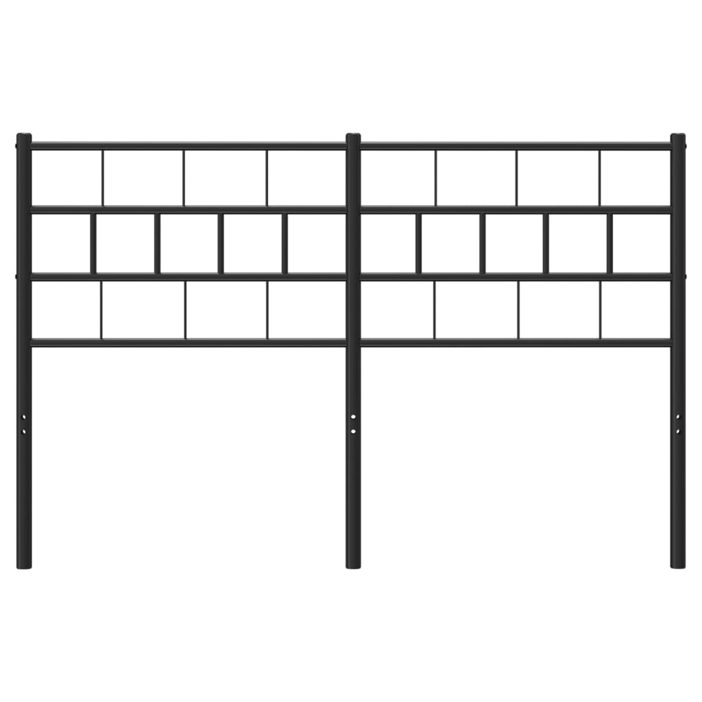 vidaXL Metal Headboard Black 59.1"-1