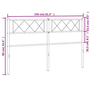 vidaXL Headboard Metal Bed Header with Back Support for Bedroom Furniture-0