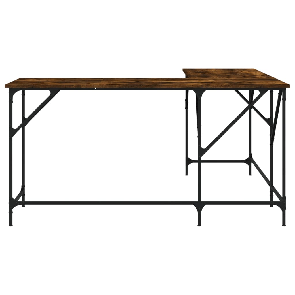 vidaXL Desk L-shape Computer Writing Table with Metal Frame Engineered Wood-23