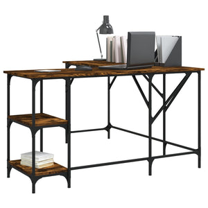 vidaXL Desk Black 54.7"x54.7"x29.5" Engineered Wood-22