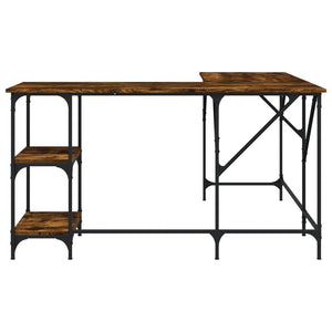 vidaXL Desk Black 54.7"x54.7"x29.5" Engineered Wood-24