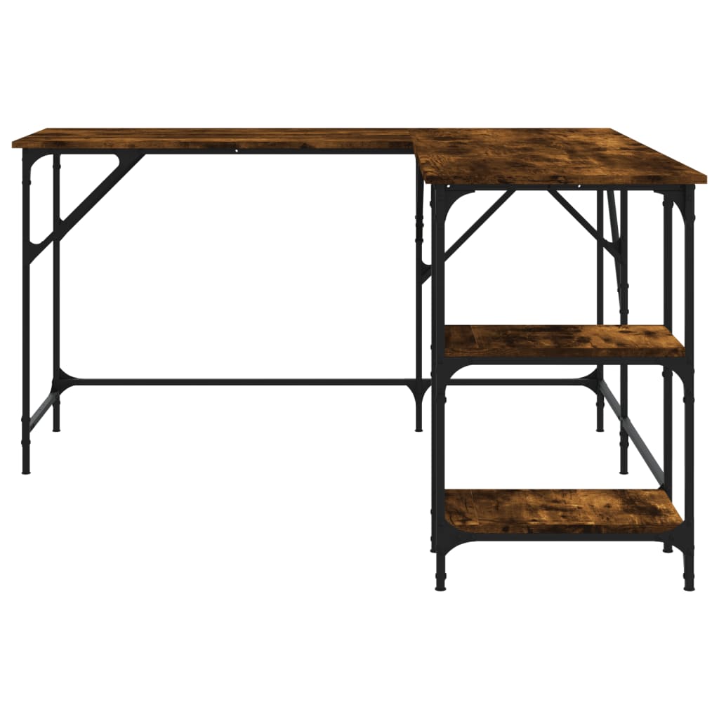 vidaXL Desk Black 54.7"x54.7"x29.5" Engineered Wood-0