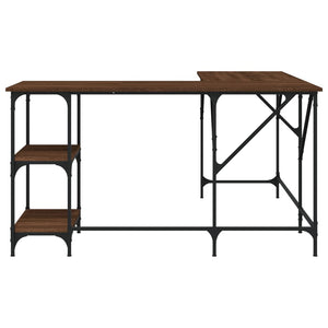 vidaXL Desk Black 54.7"x54.7"x29.5" Engineered Wood-5