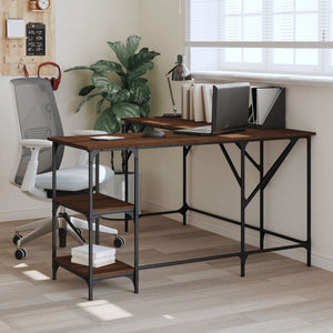 vidaXL Desk Black 54.7"x54.7"x29.5" Engineered Wood-23