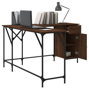 vidaXL Desk Storage L-shape Computer Study Table with Shelves Engineered Wood-2