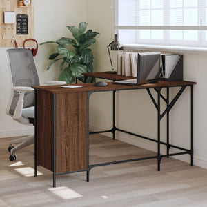 vidaXL Desk Storage L-shape Computer Study Table with Shelves Engineered Wood-23