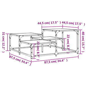 vidaXL Coffee Table Accent Sofa Center End Desk Furniture Engineered Wood-35