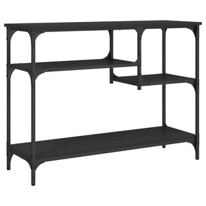 vidaXL Console Table with Shelves Black 39.4"x13.8"x29.5"-15