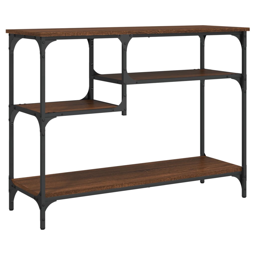 vidaXL Console Table with Shelves Black 39.4"x13.8"x29.5"-21