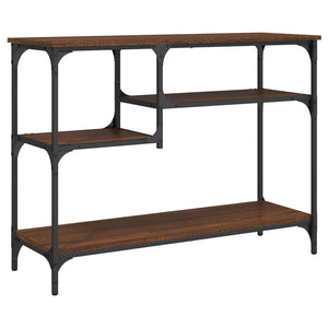 vidaXL Console Table with Shelves Black 39.4"x13.8"x29.5"-21