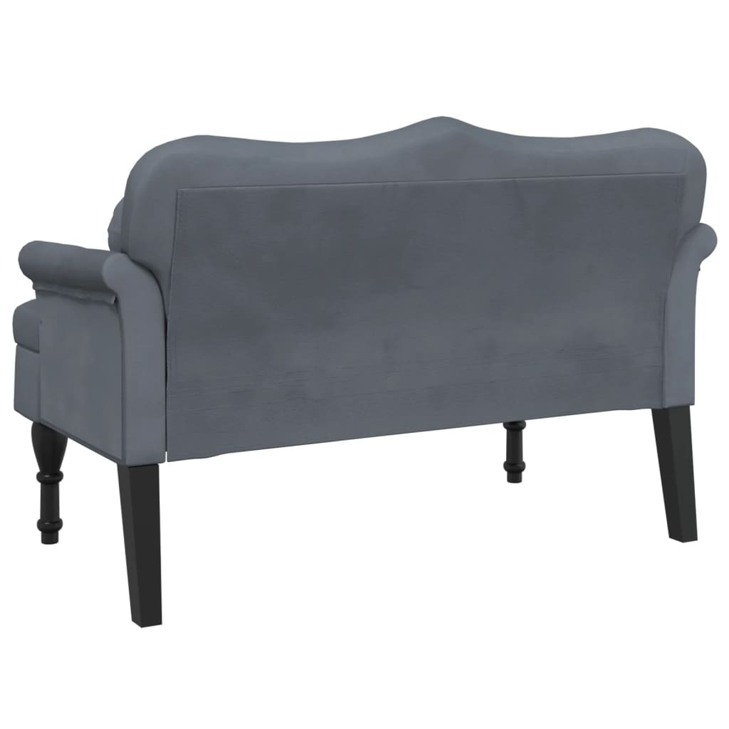 vidaXL Bench with Cushions Upholstered Seating for Bedroom Living Room Velvet-4