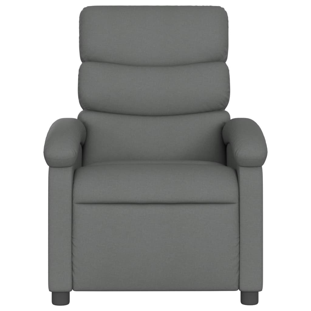 vidaXL Recliner Chair Dark Gray Fabric-1