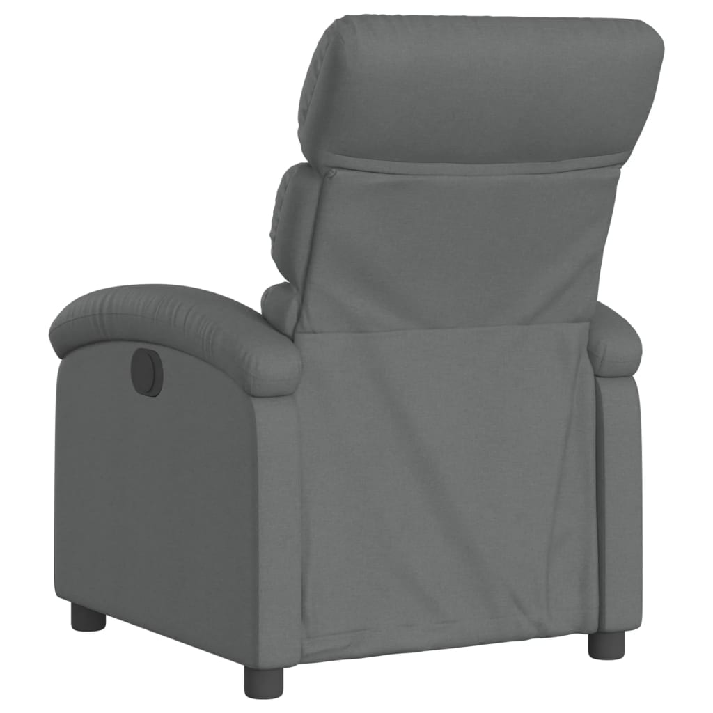 vidaXL Recliner Chair Dark Gray Fabric-3