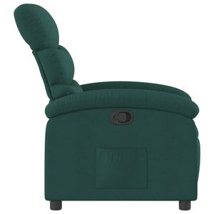 vidaXL Recliner Chair Dark Green Fabric-2