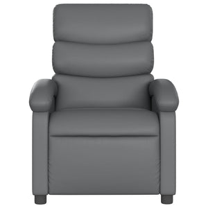 vidaXL Recliner Chair Gray Faux Leather-1