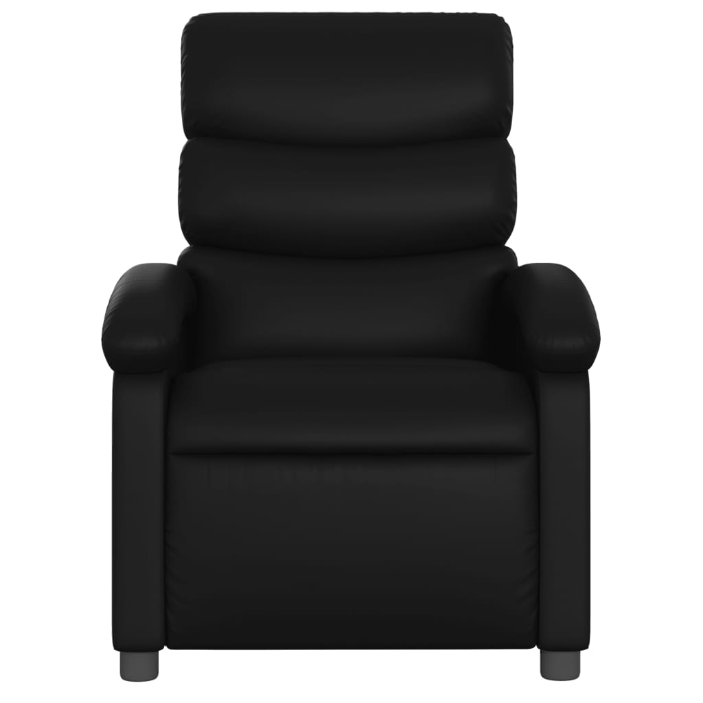 vidaXL Massage Recliner Chair Black Faux Leather-2