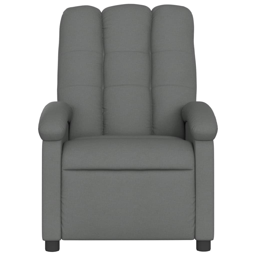 vidaXL Massage Recliner Chair Dark Gray Fabric-2