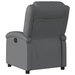 vidaXL Recliner Chair Gray Faux Leather-3