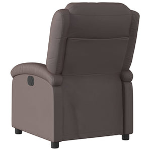 vidaXL Recliner Chair Dark Brown Real Leather-1