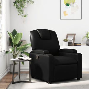 vidaXL Recliner Chair Black Faux Leather-0