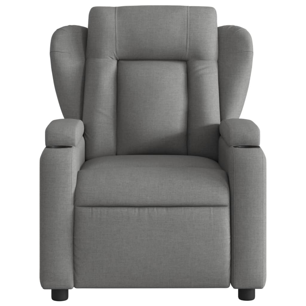 vidaXL Massage Recliner Chair Dark Gray Fabric-5