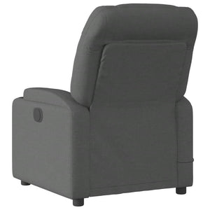 vidaXL Massage Recliner Chair Dark Gray Fabric-4