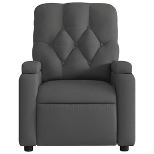 vidaXL Massage Recliner Chair Dark Gray Fabric-5