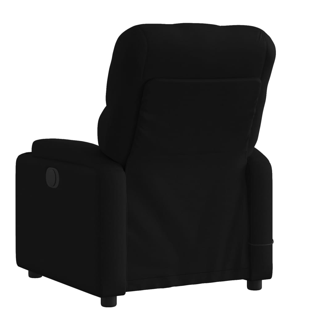 vidaXL Massage Recliner Chair Black Fabric-2